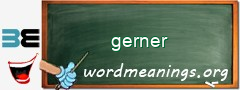 WordMeaning blackboard for gerner